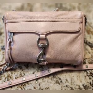 Rebecca Minkoff Mini MAC Light Pink Leather Crossbody Bag EUC Lightweight Spring